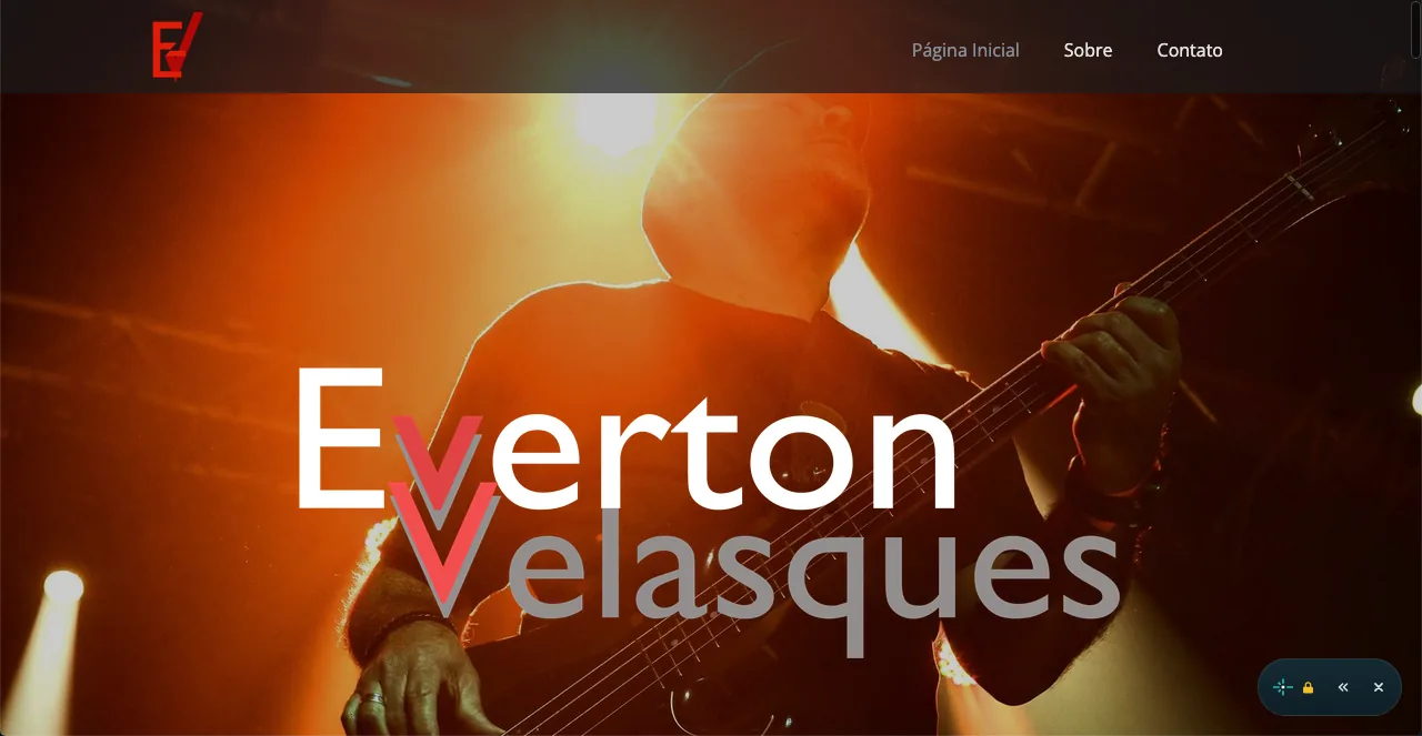 Site do músico Everton Velasques desenvolvido pela Velaz Design